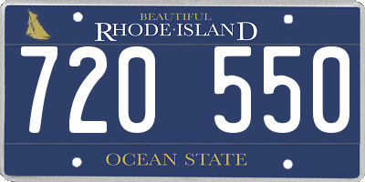 RI license plate 720550