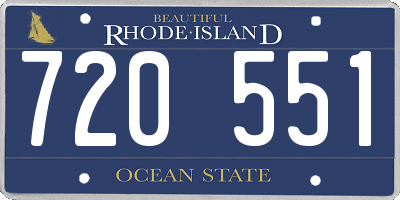RI license plate 720551