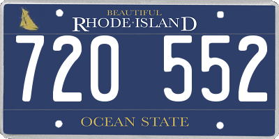 RI license plate 720552