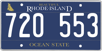 RI license plate 720553