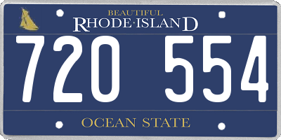 RI license plate 720554