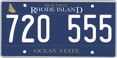 RI license plate 720555