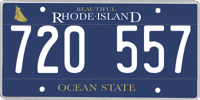 RI license plate 720557
