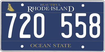 RI license plate 720558