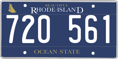 RI license plate 720561
