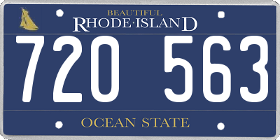 RI license plate 720563