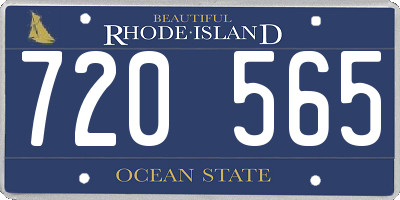RI license plate 720565
