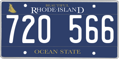 RI license plate 720566