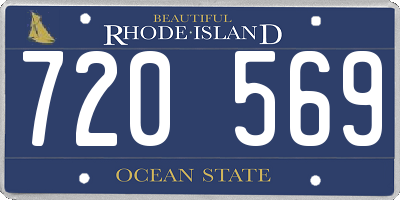 RI license plate 720569