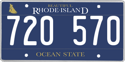 RI license plate 720570