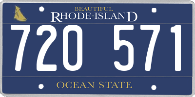 RI license plate 720571