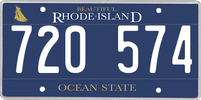 RI license plate 720574
