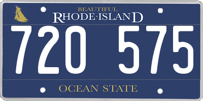 RI license plate 720575