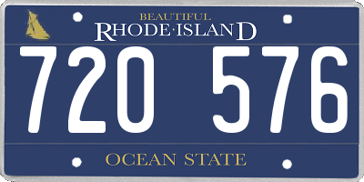 RI license plate 720576