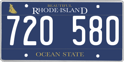 RI license plate 720580