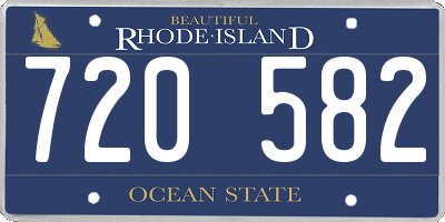 RI license plate 720582