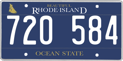 RI license plate 720584