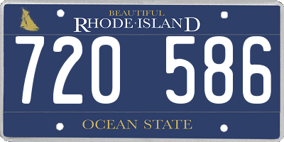 RI license plate 720586