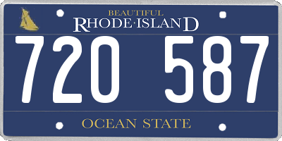 RI license plate 720587