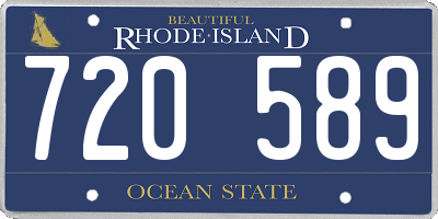 RI license plate 720589