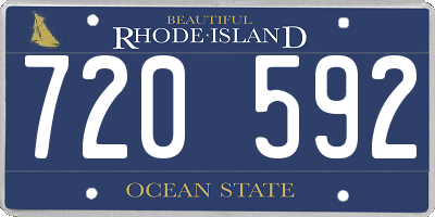 RI license plate 720592