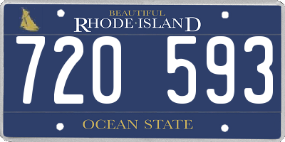 RI license plate 720593