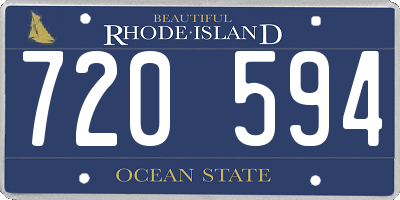 RI license plate 720594