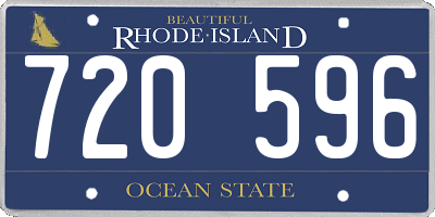 RI license plate 720596
