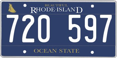 RI license plate 720597