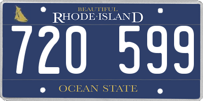 RI license plate 720599