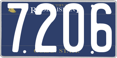 RI license plate 7206