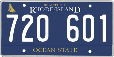 RI license plate 720601