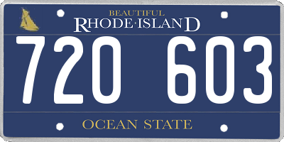 RI license plate 720603