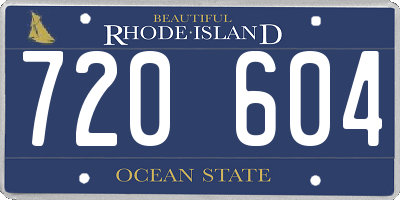 RI license plate 720604