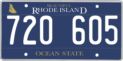 RI license plate 720605