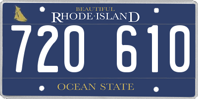 RI license plate 720610