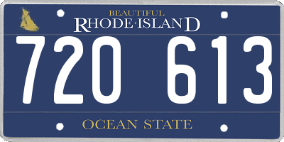 RI license plate 720613