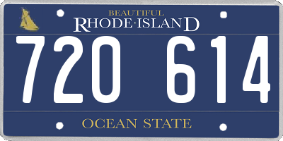 RI license plate 720614