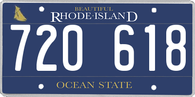 RI license plate 720618
