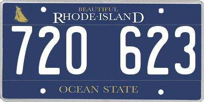 RI license plate 720623