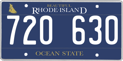 RI license plate 720630