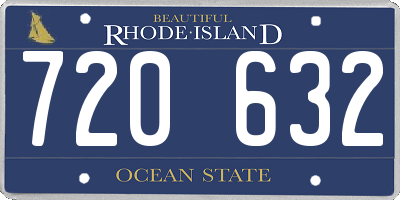 RI license plate 720632