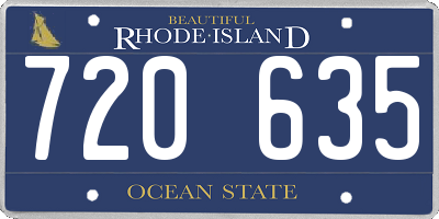 RI license plate 720635