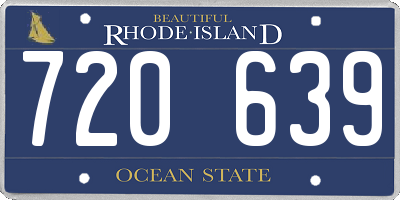 RI license plate 720639