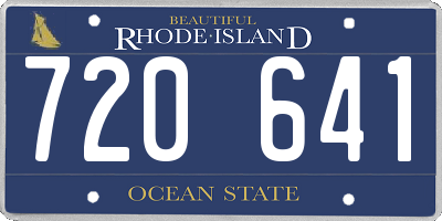 RI license plate 720641