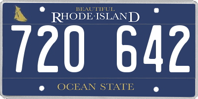 RI license plate 720642