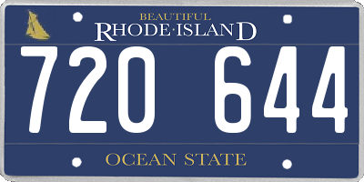 RI license plate 720644