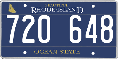 RI license plate 720648