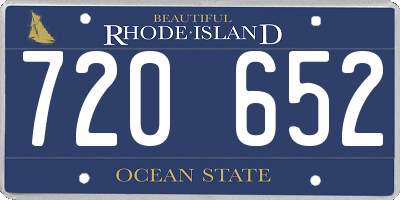 RI license plate 720652