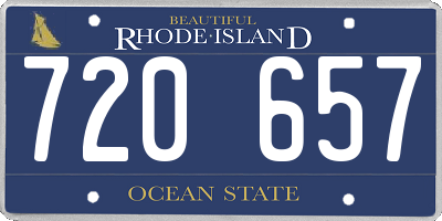 RI license plate 720657